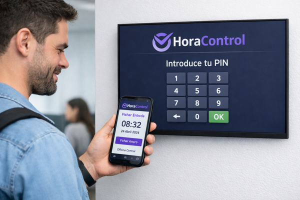 Control Horario Pantalla PIN